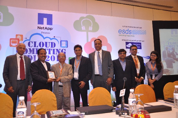 Technical Session Speakers (L-R): Mr. Mohit Rampal, Consultant, Software Integrity Group, Synopsys, Mr. Shashi Dharan, MD, Bharat Exhibitions; Mr. Srinivasan Ramakrishnan, Former DG C-DAC; Mr. Praveen Kalugotla, Head of Product Sales Management, NetApp India; Col. Ajay Purohit (Retd.), Sr. VP (Ops), Fourth Dimension Solutions; Dr. Rajeev Papneja, EVP & COO, ESDS Software Solution; Mr. Sandeep Sehgal, Director - Government & Defense, VMware & Ms. Arushi Bansal, Cloud Evangelist, Foetron Inc.