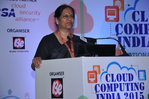 Smt. Pamela Kumar, Vice President, Cloud Computing Innovation Council of India, delivering his presentation.